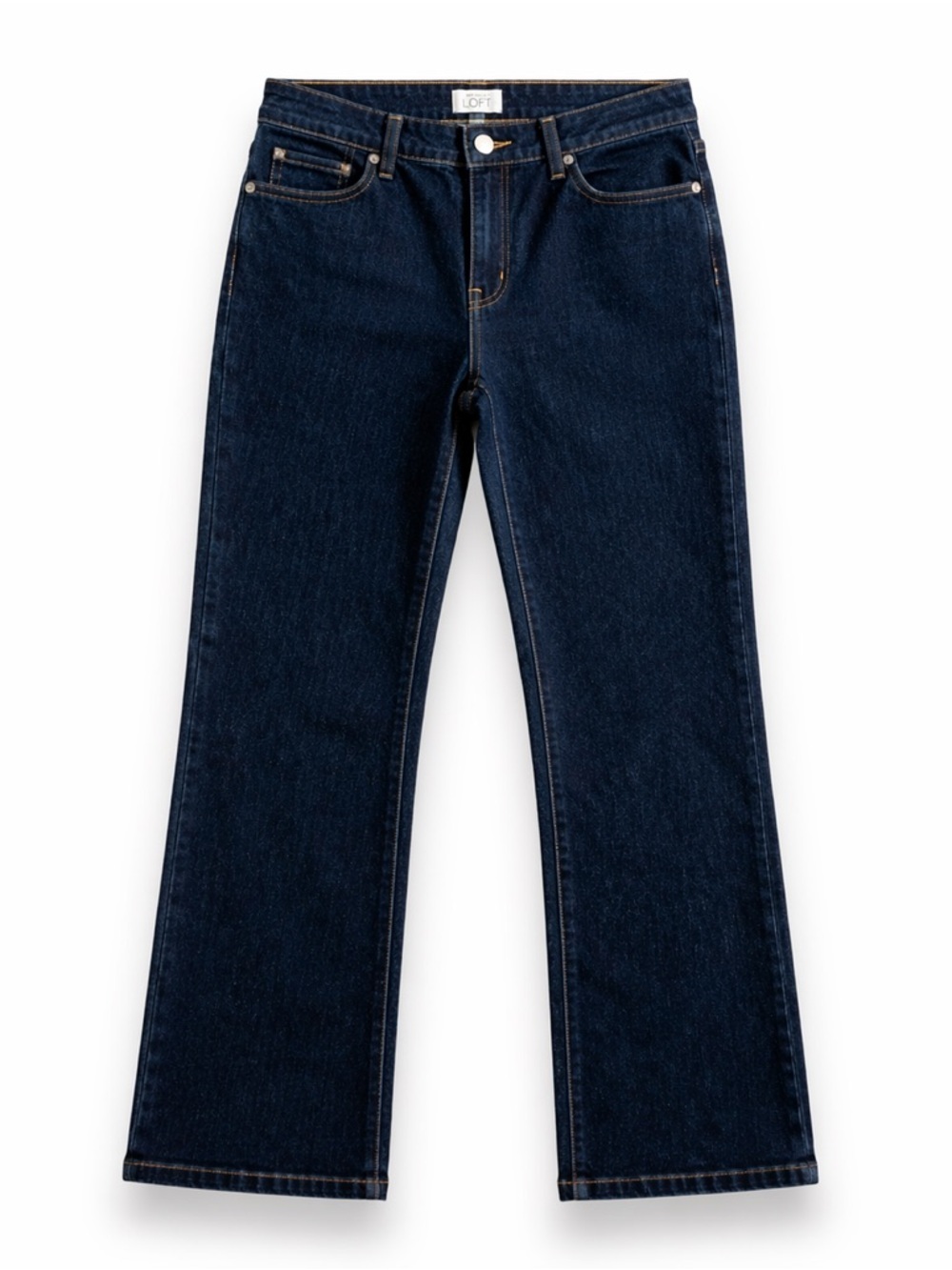 LOFT Petite Bootcut Jeans 14P Dark Wash Mid Rise Classic Denim - Picture 1 of 8